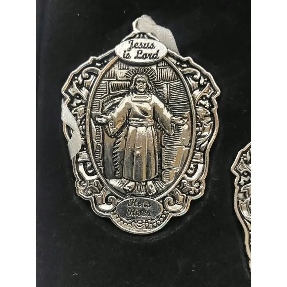 Messiah Collection Christmas Ornaments Silver Boxed Set of 5 by Son Corporation
